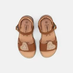 Friboo LEATHER SANDALS - Riemensandalette - Cognac, Kinder -Friboo Verkaufsgeschäft 008597fadddd40af9c9bbd8f4d091ce7