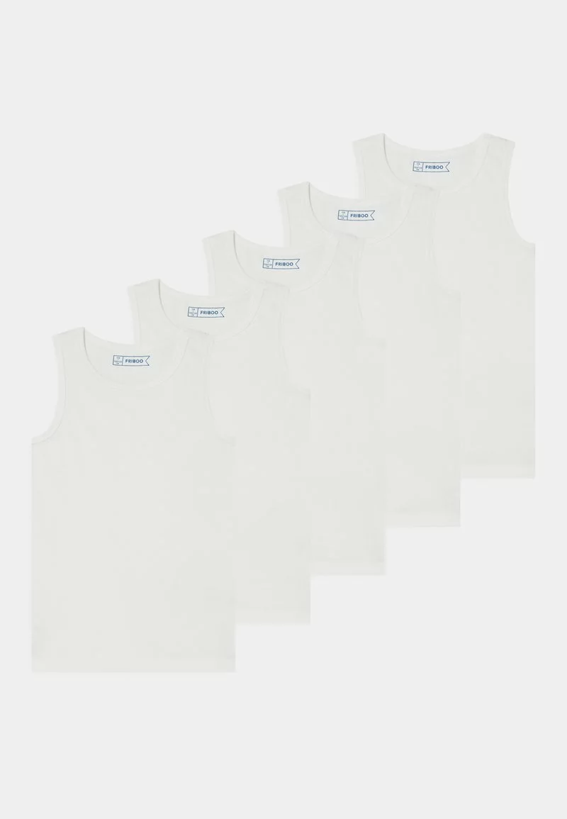 Friboo VEST UNISEX 5 PACK - Unterhemd/-shirt - White, Kinder 3 Friboo VEST UNISEX 5 PACK - Unterhemd/-shirt - White, Kinder