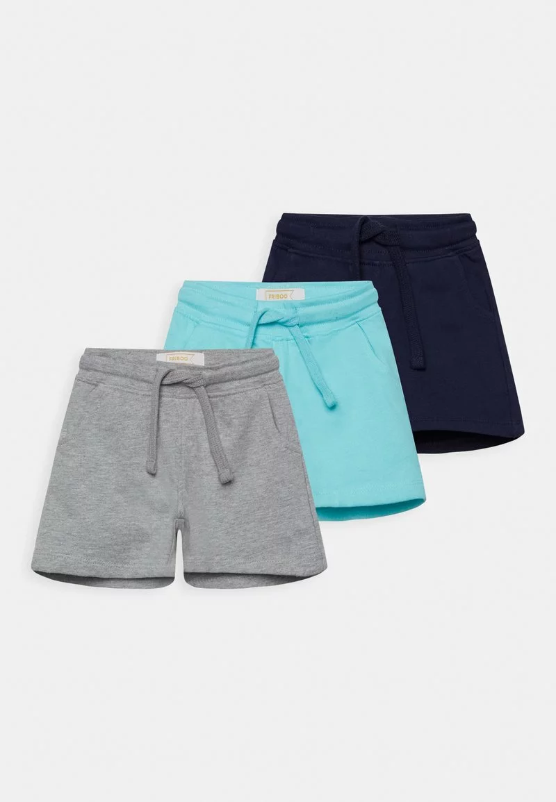 Friboo SOLID SPORT 3 PACK - Shorts - Grey / Dark Blue /turquoise, Kinder 3 Friboo SOLID SPORT 3 PACK - Shorts - Grey / Dark Blue /turquoise, Kinder
