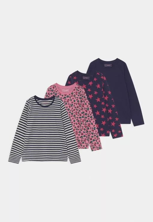 Friboo GIRLS TEE 4 PACK - Langarmshirt - Multi-coloured/pink/dark Blue, Kinder -Friboo Verkaufsgeschäft 675d5a03db38441fb2f5fff746b7a66d