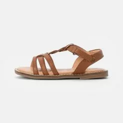 Friboo LEATHER SANDALS - Riemensandalette - Cognac, Kinder