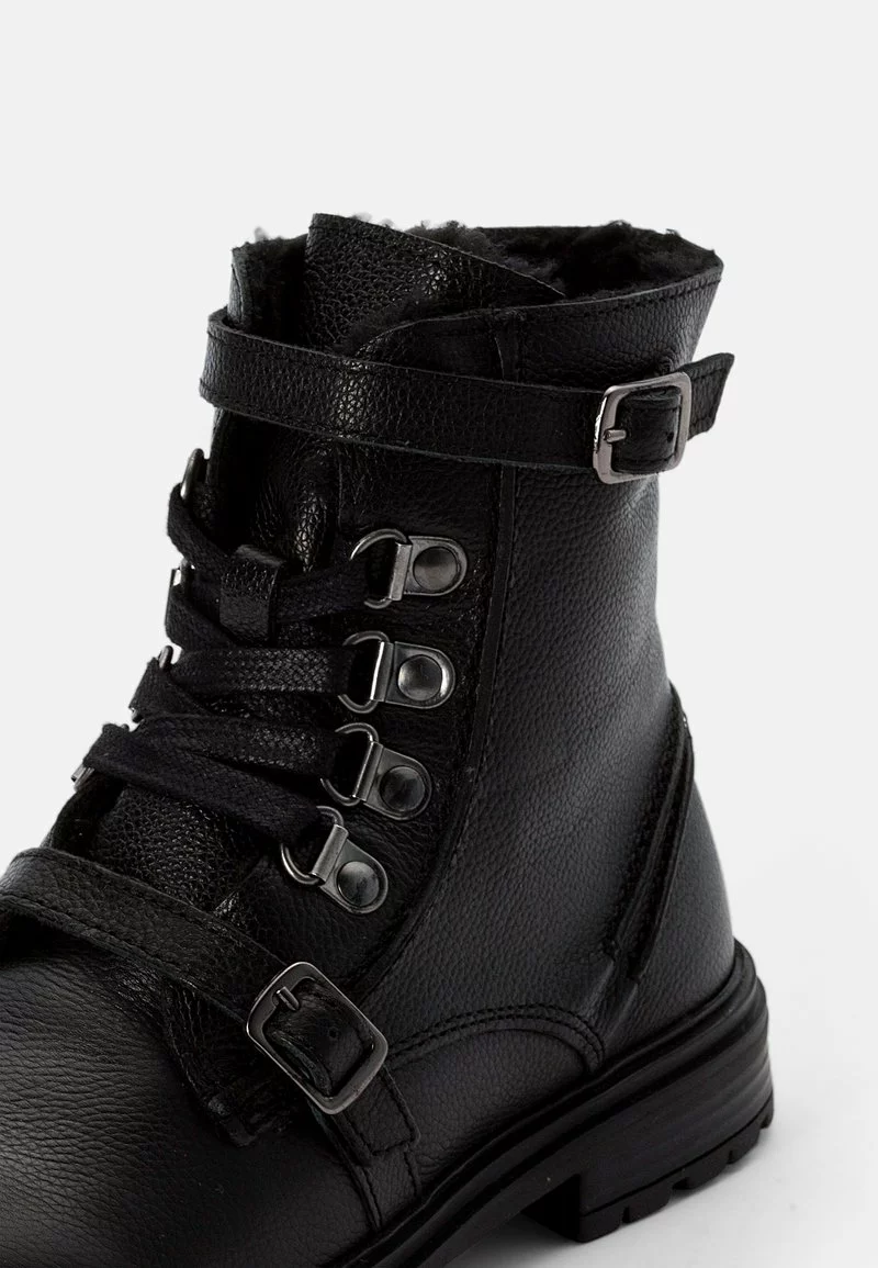 Friboo LEATHER BOOTIES - Schnürstiefelette - Black, Kinder 8 Friboo LEATHER BOOTIES - Schnürstiefelette - Black, Kinder – Bild 6