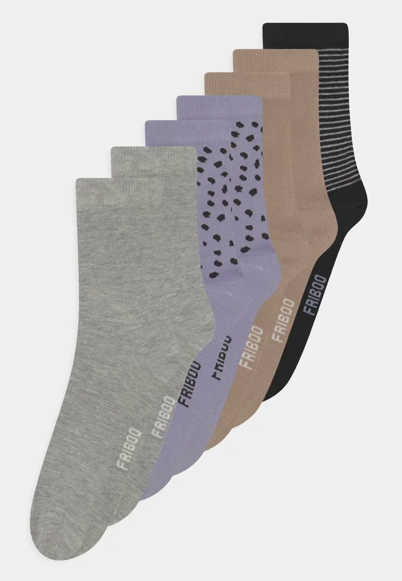 Friboo 7 PACK - Socken - Purple/tan/grey, Kinder 3 Friboo 7 PACK - Socken - Purple/tan/grey, Kinder