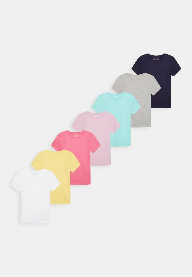 Friboo GIRL BASIC TEE 7 PACK - T-Shirt Basic - Multi Coloured /dark Blue /grey, Kinder 3 Friboo GIRL BASIC TEE 7 PACK - T-Shirt Basic - Multi Coloured /dark Blue /grey, Kinder
