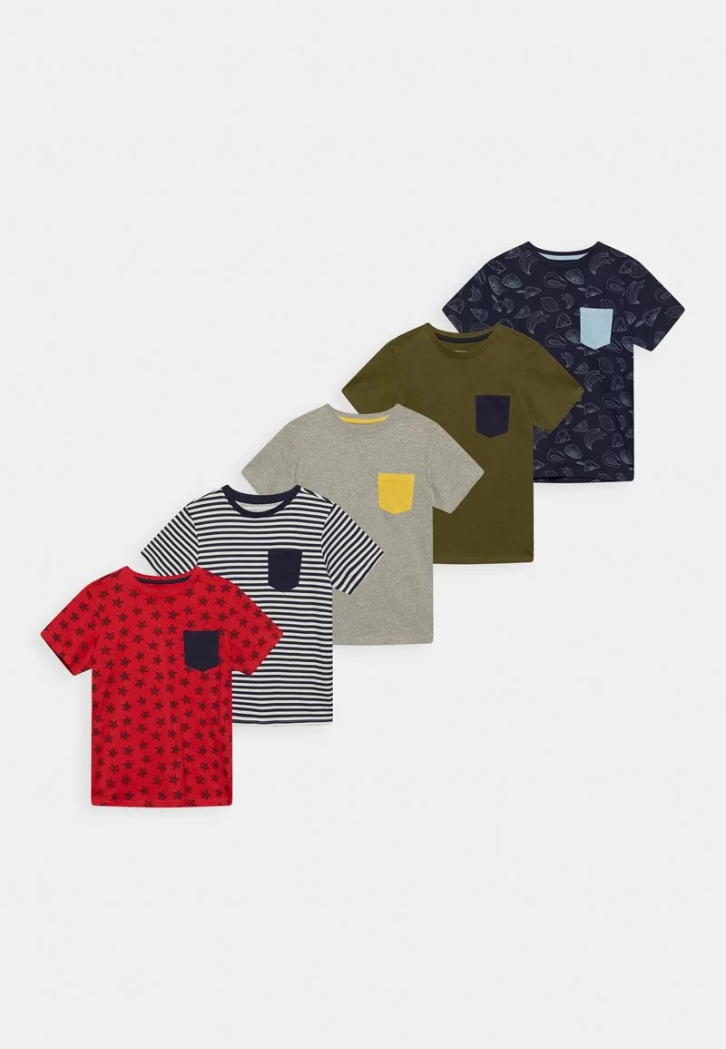 Friboo 5 PACK POCKET TEE - T-Shirt Print - Multi-coloured / Blue /khaki, Kinder 3 Friboo 5 PACK POCKET TEE - T-Shirt Print - Multi-coloured / Blue /khaki, Kinder